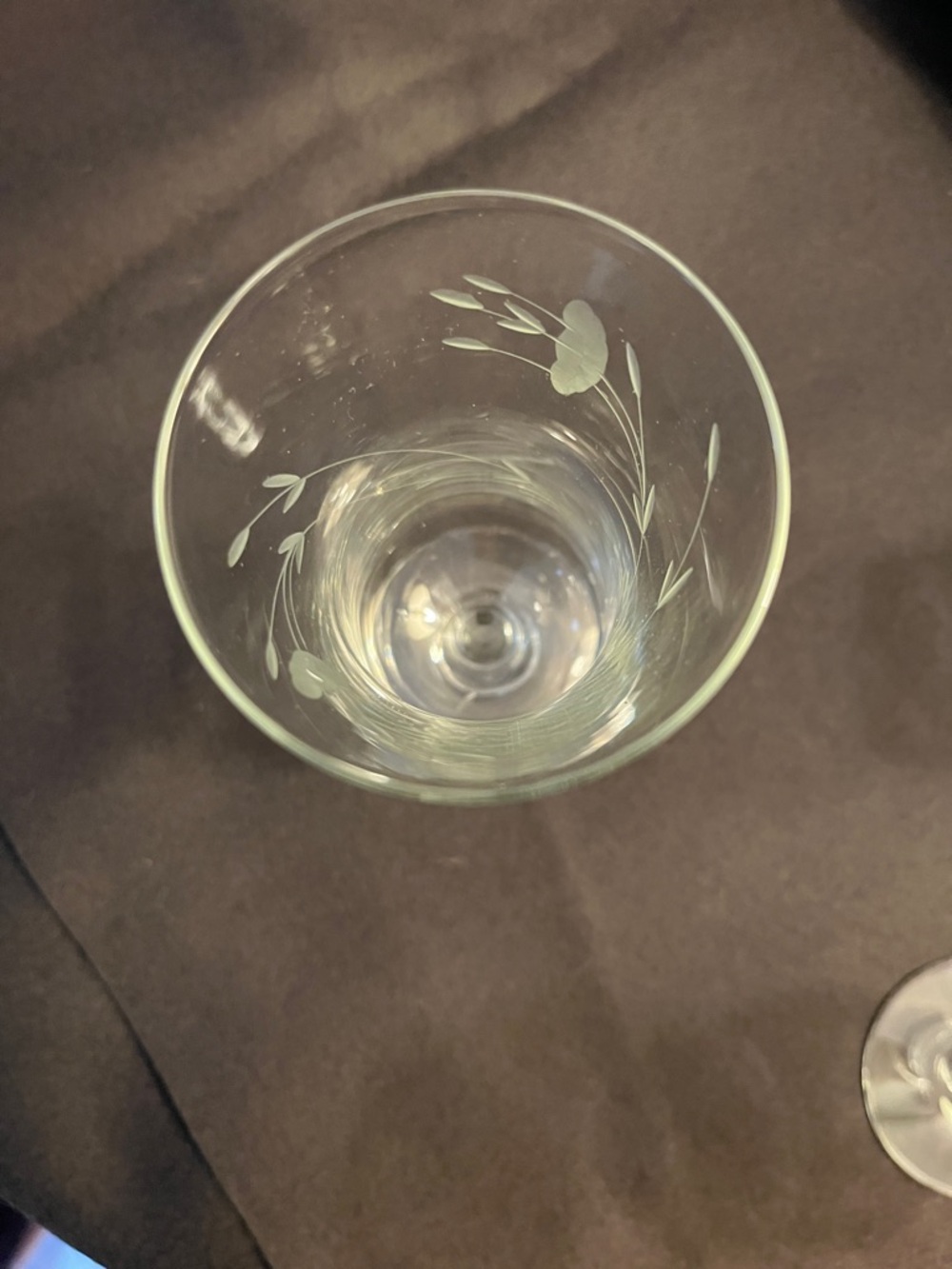 MCM Princess House Heritage Etched crystal  hurricane  Parfait Glasses  Set of 4 - Picture 3 of 3